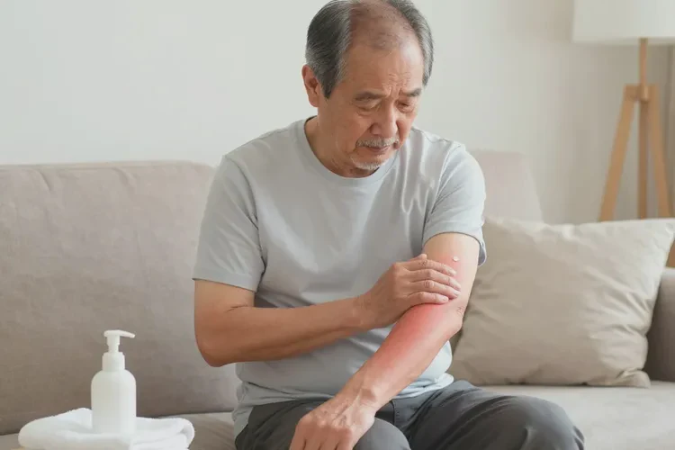 高齡老人身上經(jīng)常起濕疹能靠自己自愈嗎(圖1)