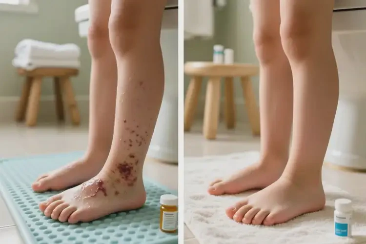 孩子腳上有濕疹可以治好嗎(圖2)