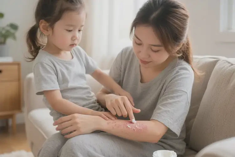 小孩手臂上有湿疹可以治好吗(图4)