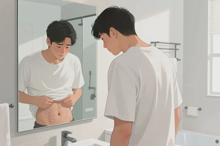 男人肚子起濕疹能靠自己自愈嗎(圖1)