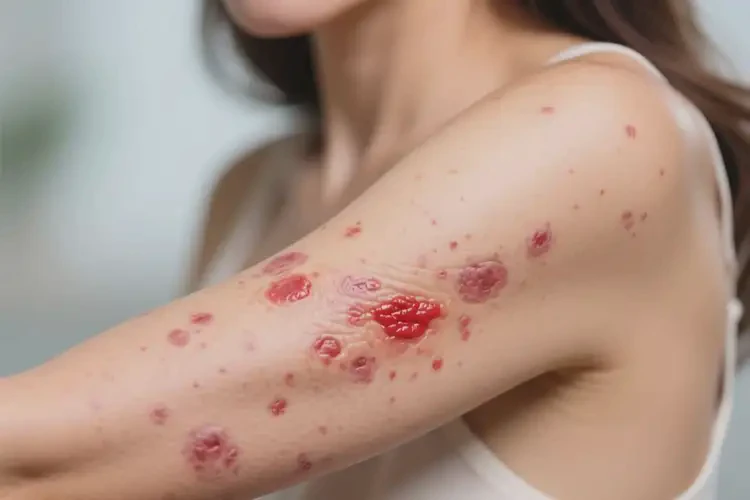 女性手臂上起濕疹可以治好嗎(圖1)