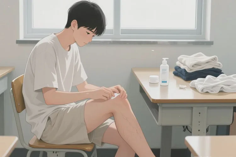 大學(xué)生大腿偶爾起濕疹能靠自己自愈嗎(圖1)