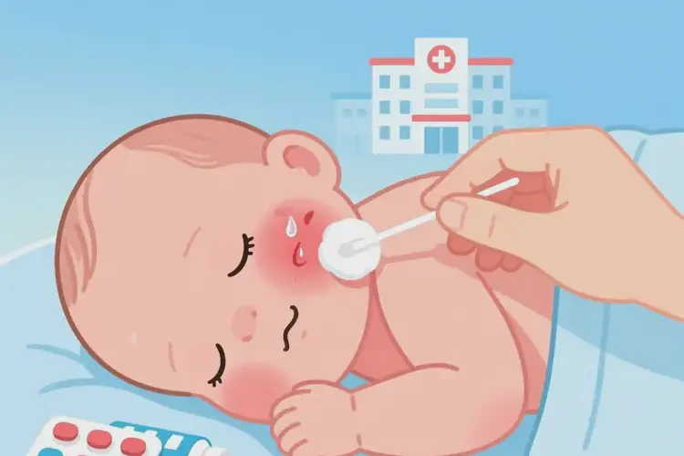 新生兒面部起濕疹可以治好嗎(圖2)