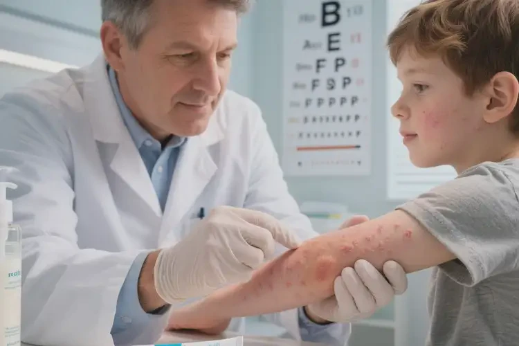 小孩手臂上有湿疹可以治好吗(图3)