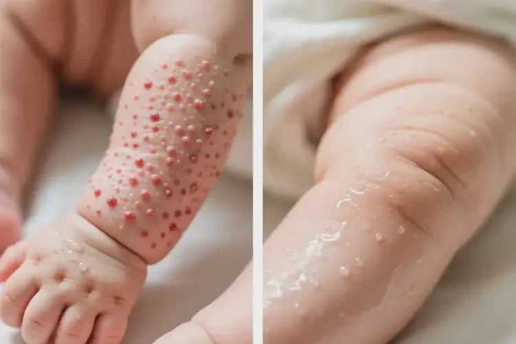 嬰兒四肢長(zhǎng)濕疹可以治好嗎(圖2)