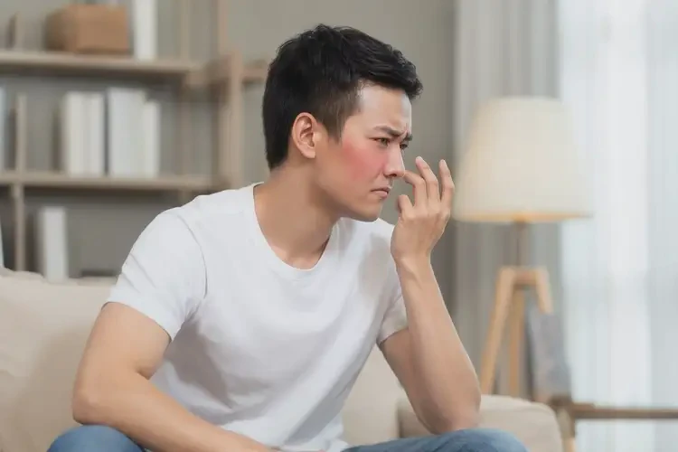 男生臉上長濕疹可以治好嗎(圖1)