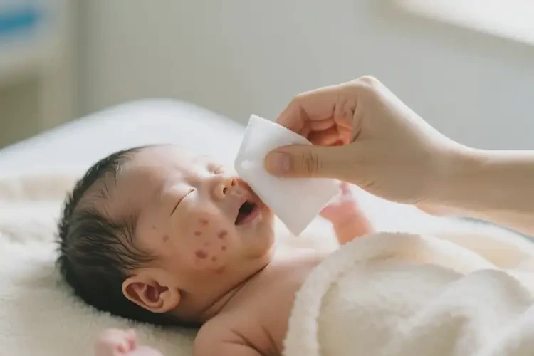 新生兒臉上經(jīng)常起濕疹可不可以根治(圖4)