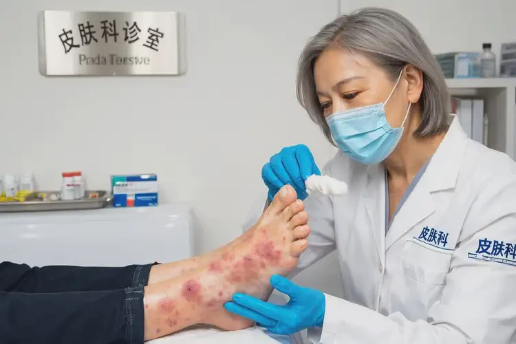 女生腳上長(zhǎng)濕疹可以治好嗎(圖3)