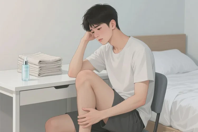 青年人大腿偶爾長濕疹能靠自己自愈嗎(圖1)