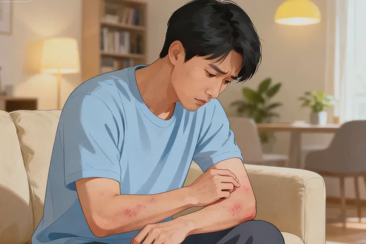 男人手臂出湿疹能靠自己自愈吗(图1)