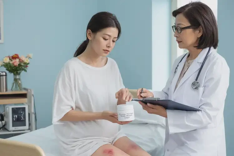 產(chǎn)婦大腿上偶爾長濕疹不管它會(huì)自己自愈嗎(圖2)