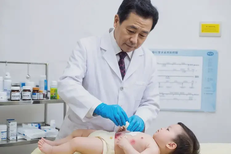 嬰幼兒肚子上出現(xiàn)濕疹可以治好嗎(圖3)