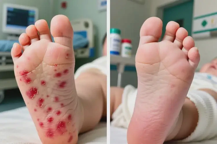 嬰兒腳上偶爾起濕疹可以治好嗎(圖1)