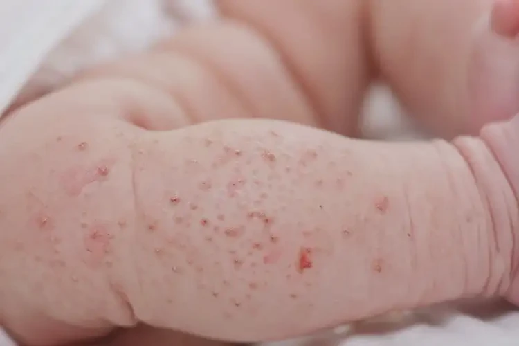 新生兒四肢出現(xiàn)濕疹可以治好嗎(圖4)