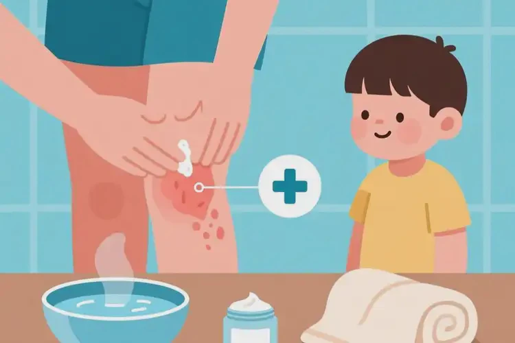 小孩大腿上出現(xiàn)濕疹可以治好嗎(圖2)