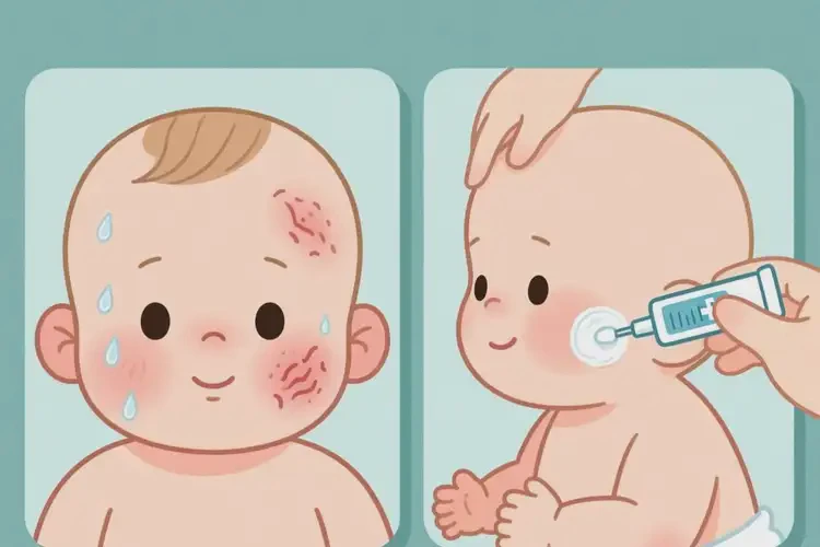 嬰兒面部有濕疹可以治好嗎(圖4)