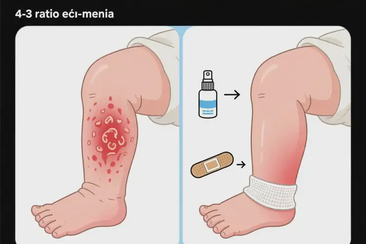 新生兒小腿上容易長(zhǎng)濕疹可以治好嗎(圖2)