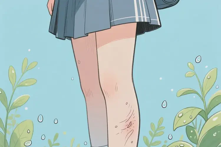 中學(xué)生大腿上偶爾起濕疹可以治好嗎(圖1)