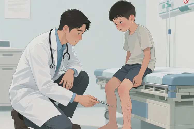 孩子小腿上起濕疹可以治愈嗎(圖1)