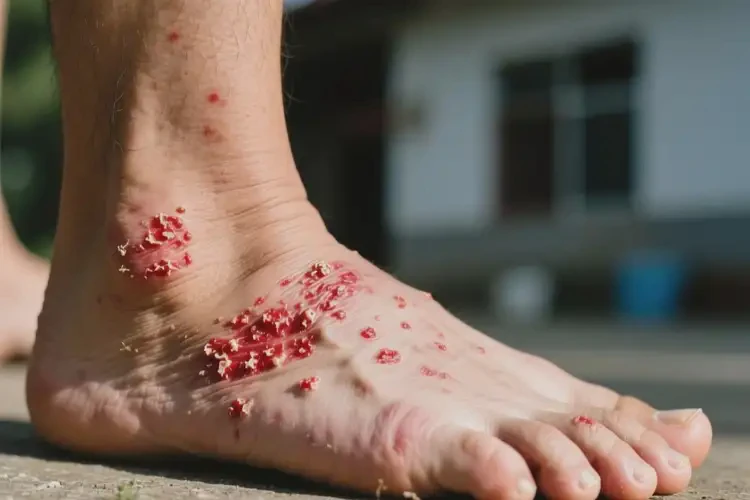 男人腳上出現(xiàn)濕疹可不可以根治(圖2)