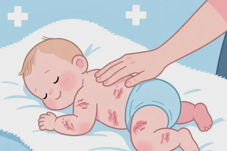 嬰兒全身出現(xiàn)濕疹可以治好嗎(圖2)