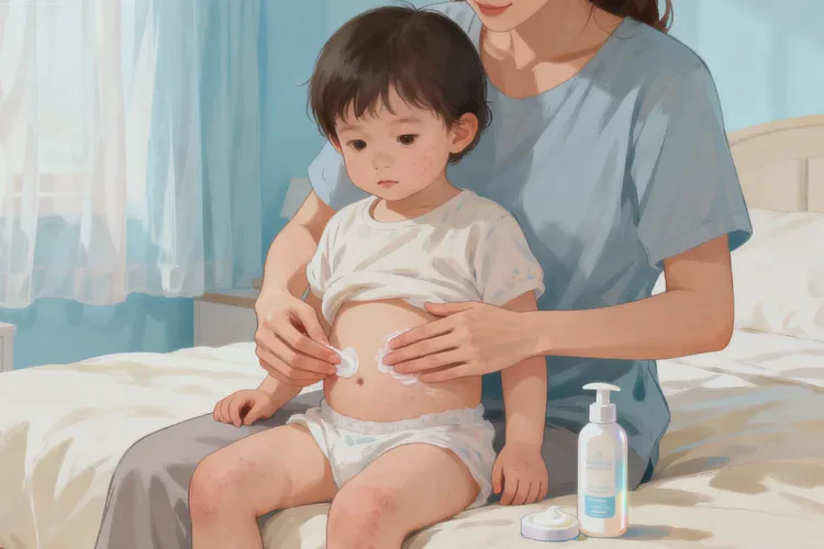 孩子肚子上容易長濕疹可以治愈嗎(圖1)