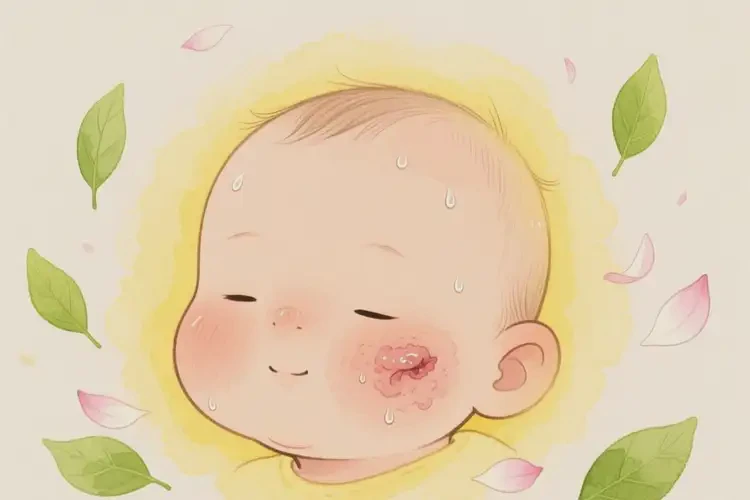 寶寶臉上出現(xiàn)濕疹可以治好嗎(圖2)