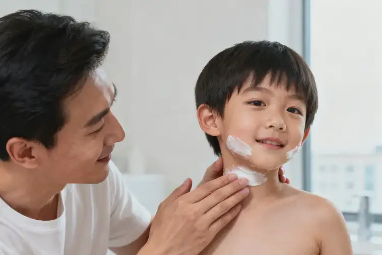 孩子脖子起濕疹能夠徹底治愈嗎(圖1)