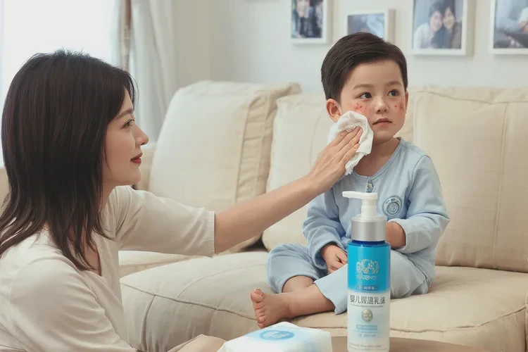 小孩面部容易長(zhǎng)濕疹可以治愈嗎(圖1)