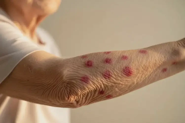 老人手臂上長(zhǎng)濕疹可以治好嗎(圖4)