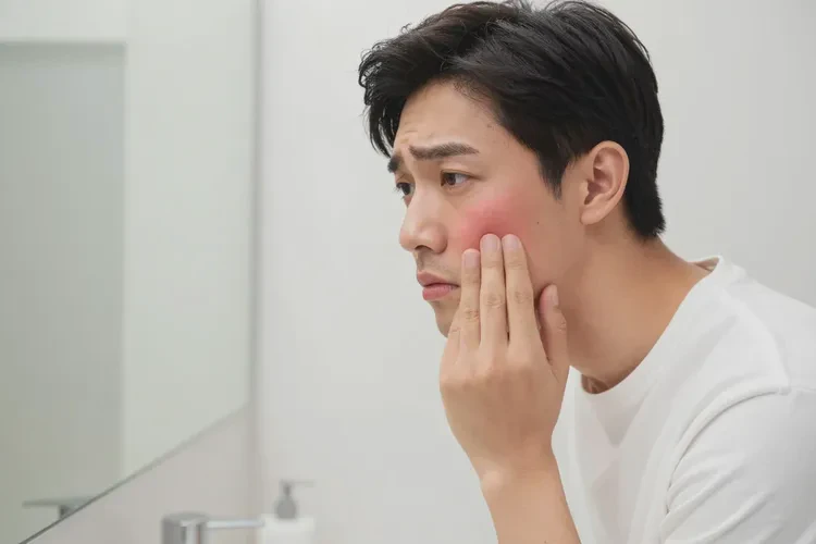 男人臉上長濕疹能靠自己自愈嗎(圖1)