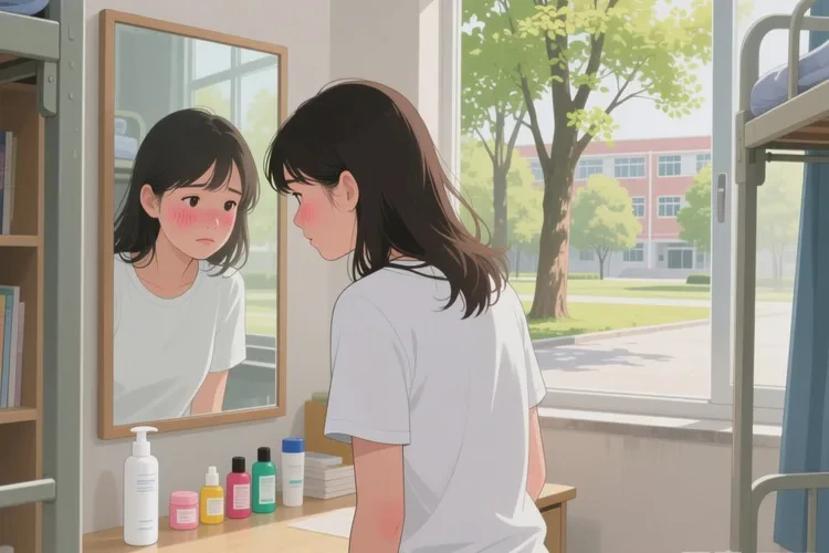 大學(xué)生面部偶爾起濕疹能靠自己自愈嗎(圖1)