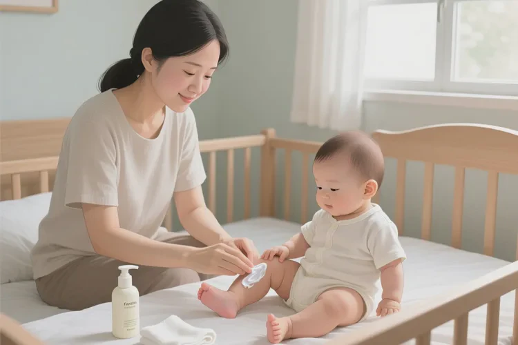 寶寶小腿出現(xiàn)濕疹可以治愈嗎(圖1)