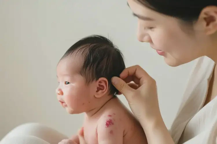 新生兒身上經(jīng)常起濕疹可以治好嗎(圖2)