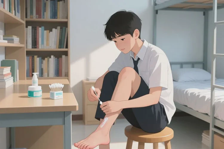 大學(xué)生腳上偶爾起濕疹能靠自己自愈嗎(圖1)