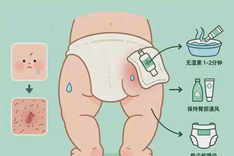 寶寶屁股偶爾長(zhǎng)濕疹可以治好嗎(圖1)