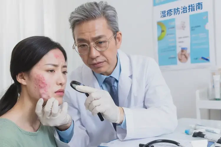 大學(xué)生臉上有濕疹不管它會(huì)自己自愈嗎(圖1)