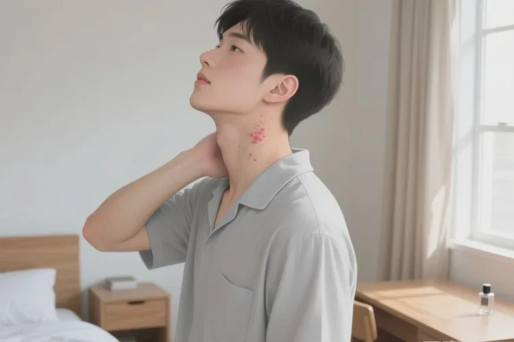 青年人脖子上出濕疹能靠自己自愈嗎(圖1)