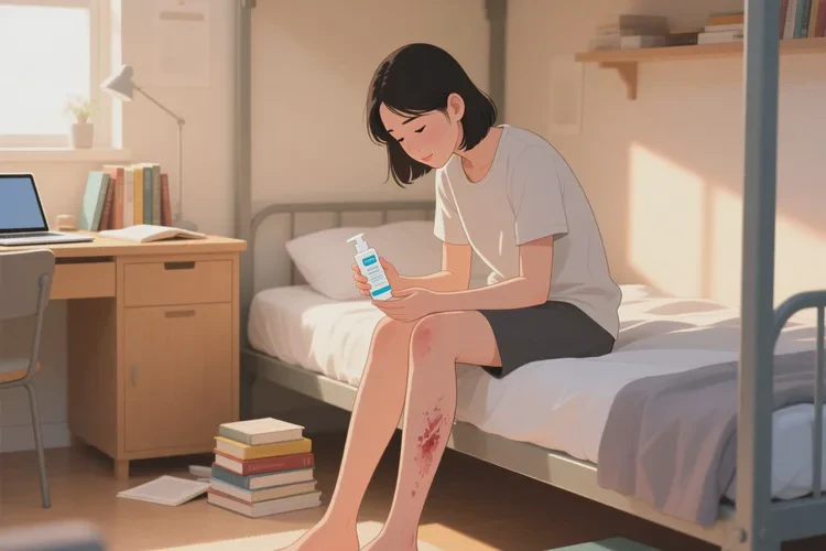 大學(xué)生小腿偶爾起濕疹能靠自己自愈嗎(圖1)