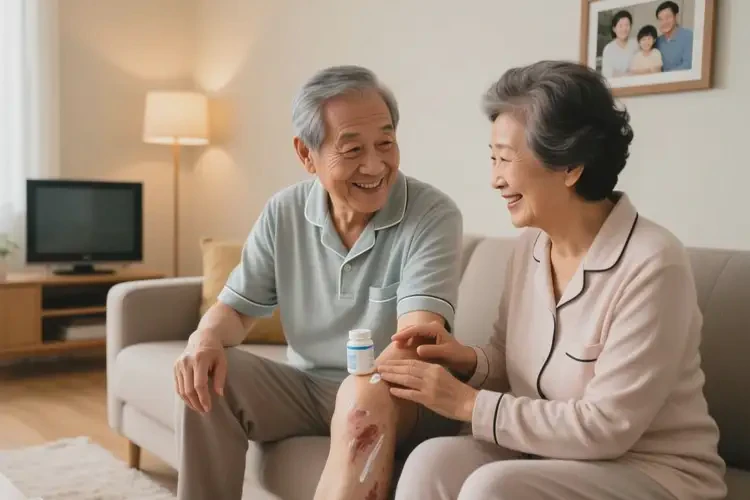 高齡老人小腿上偶爾長(zhǎng)濕疹可不可以根治(圖1)