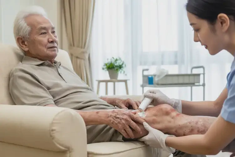 老人大腿上出濕疹可以治好嗎(圖3)