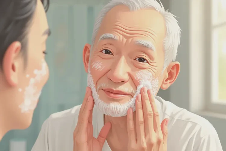 高齡老人面部有濕疹能靠自己自愈嗎(圖1)