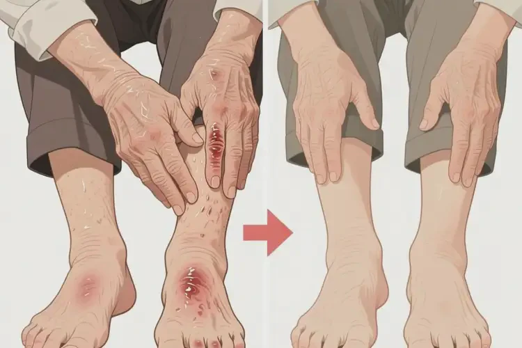 老人四肢出濕疹可以治好嗎(圖2)