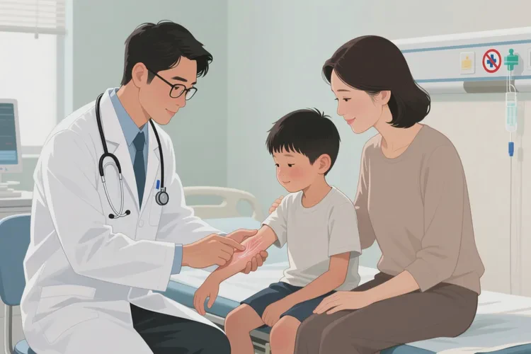 孩子手臂上起濕疹可以治愈嗎(圖3)