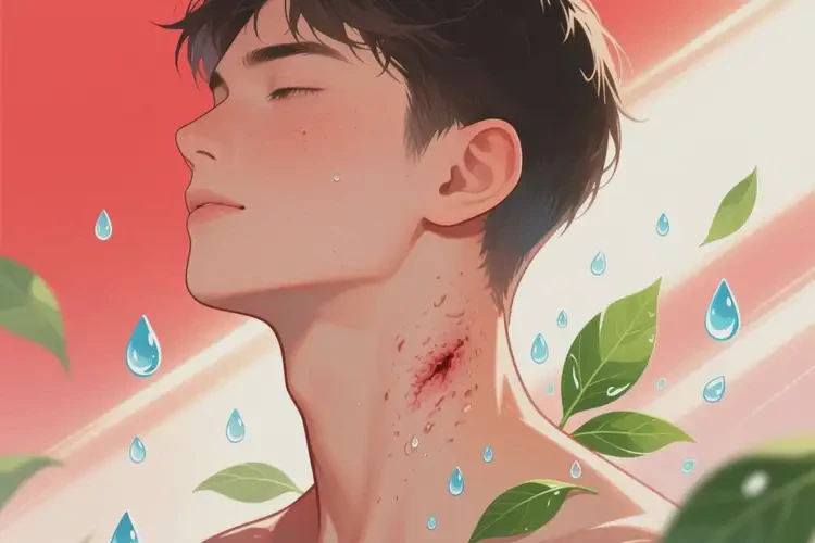 青年人脖子上容易長濕疹可不可以根治(圖1)