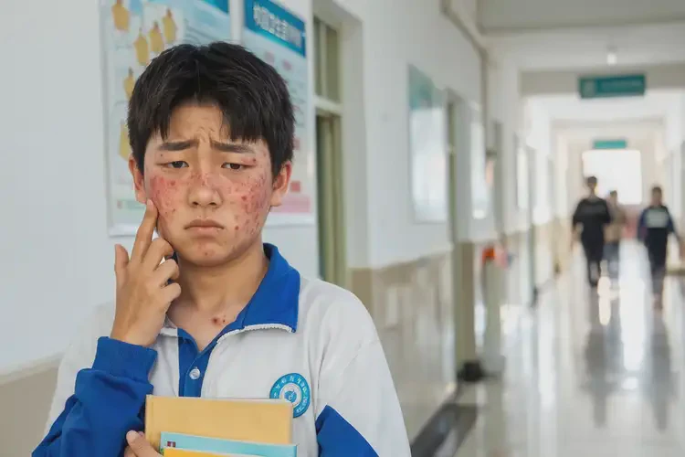 中學(xué)生臉上有濕疹可以治好嗎(圖4)