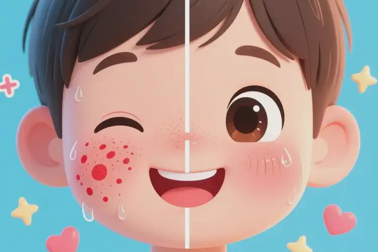 少兒面部容易起濕疹可以治好嗎(圖1)