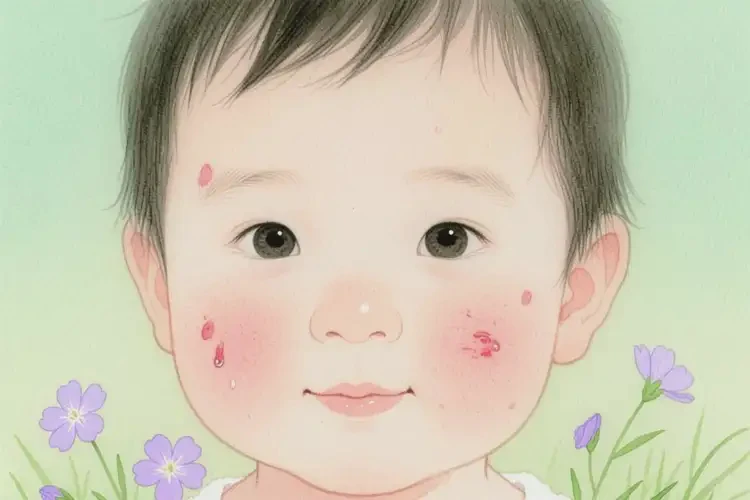 幼兒臉上經(jīng)常長濕疹可不可以根治(圖1)