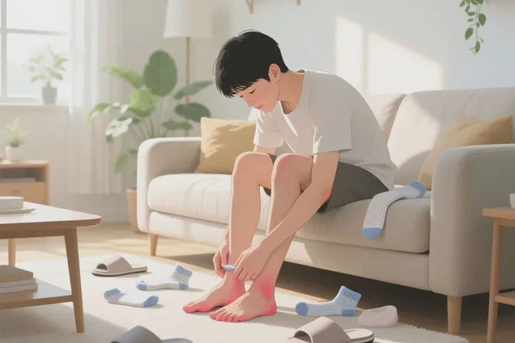 青年人腳上出濕疹能靠自己自愈嗎(圖1)