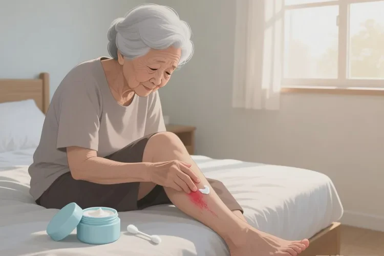 高齡老人小腿上出現(xiàn)濕疹能靠自己自愈嗎(圖1)